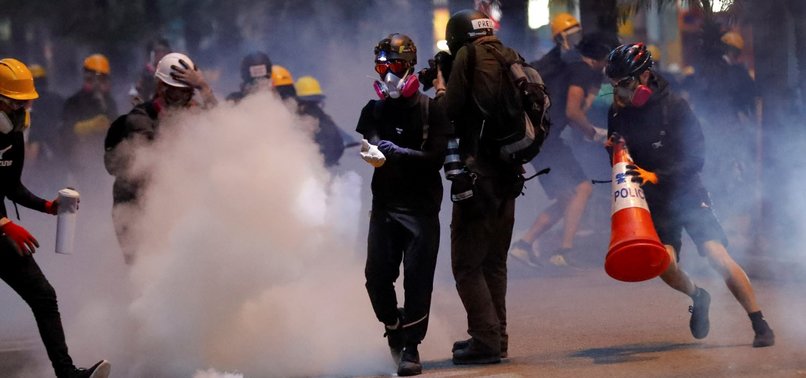 TEAR GAS FIRED IN HONG KONG WITH NO END IN SIGHT TO PROTESTS