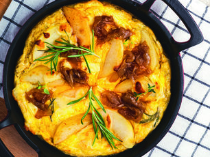 Patatesli, Karamelize, Soğanlı Omlet Frittata