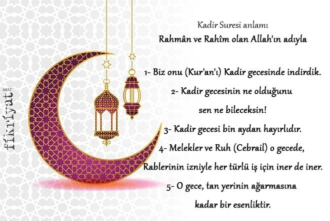 Kadir Suresi anlamı