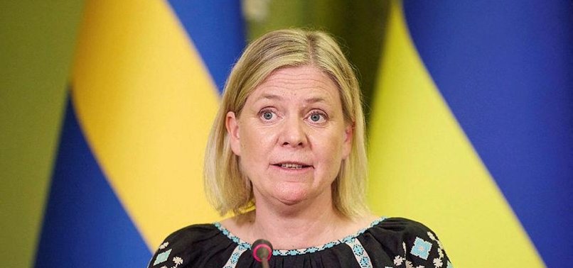 SWEDISH PM MAGDALENA ANDERSSON CRITICIZES MPS FOR POSING WITH PKK SYMBOLS