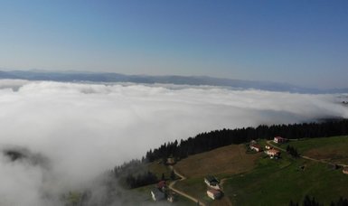 'Cloud sea' in Karadağ Plateau, Trabzon fascinates visitors