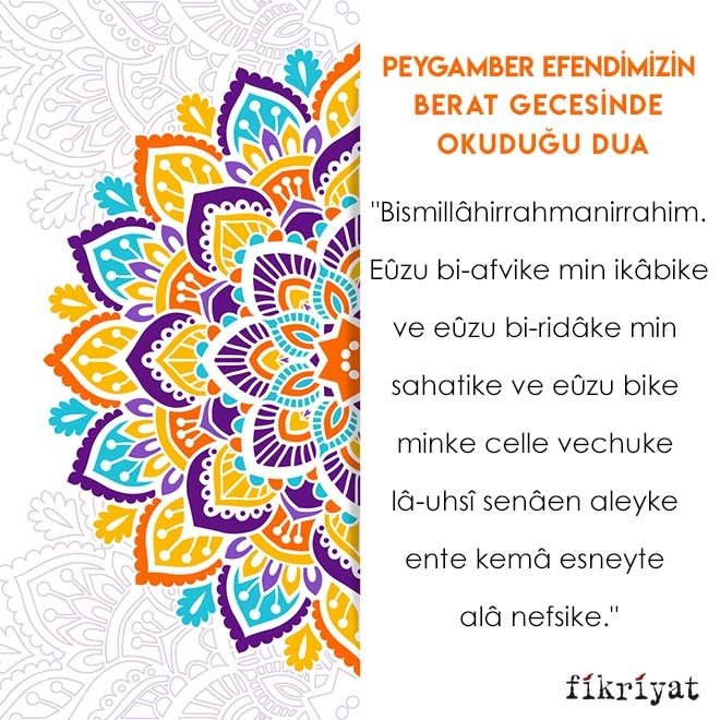 Peygamberimizin Berat Kandili duası