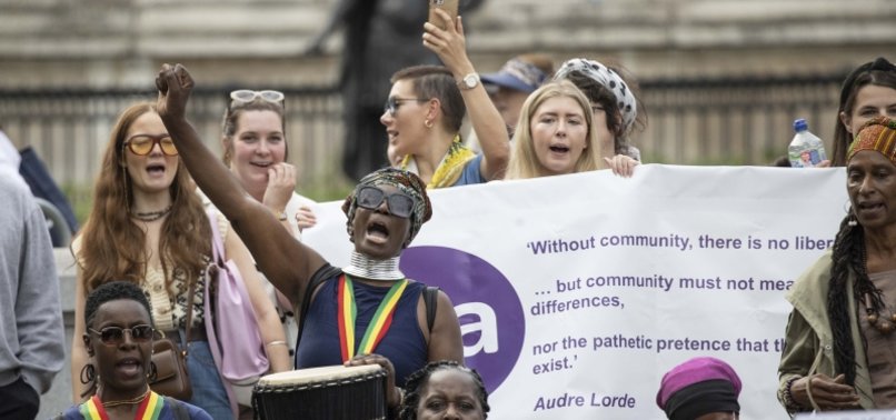 LONDON WOMEN MARCH AGAINST POLICE RACISM, MISOGYNY