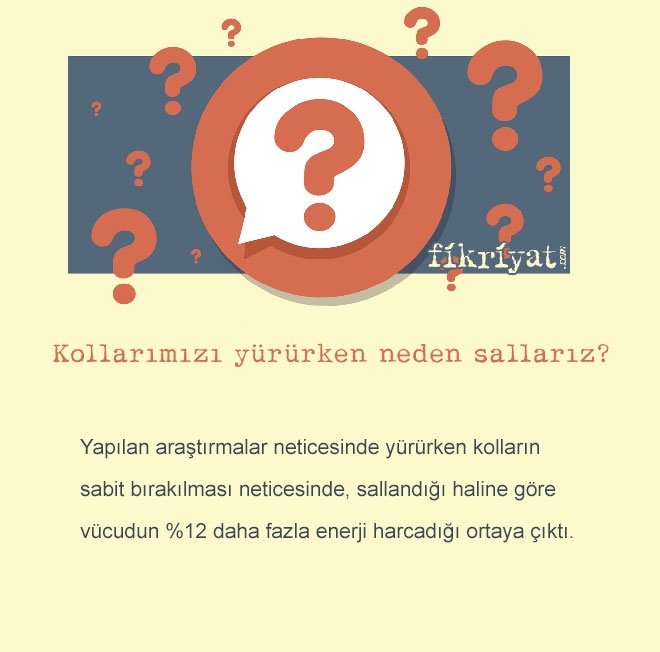 Kollarımızı yürürken neden sallarız?