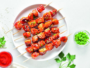 Tatlı Tuzlu Tavuk Şiş