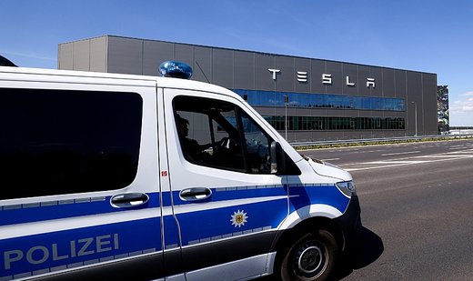 Environmental activists tried to storm Tesla’s Berlin factory