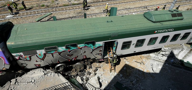 TRAIN DERAILS IN NORTHERN ITALY, THREE INJURED