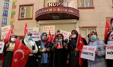 Another Kurdish family joins anti-PKK sit-in protest in Turkey southeastern Diyarbakır province