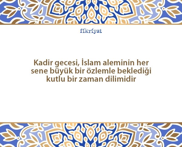 Kadir gecesi 2026