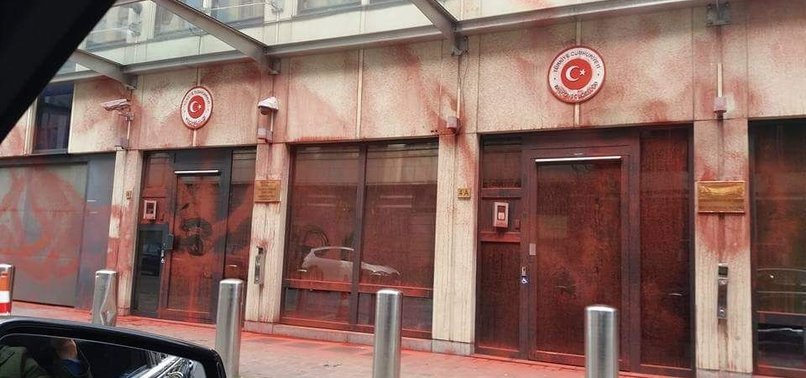 TURKISH EMBASSY IN BELGIUM COMES UNDER PAINT ATTACK
