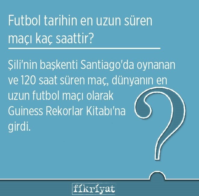 Futbol tarihin en uzun süren maçı kaç saattir?