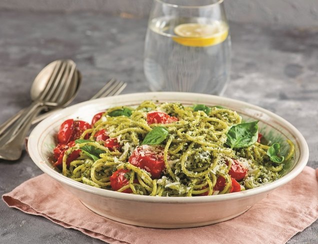 Pesto Soslu Spagetti