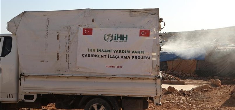 TURKISH AID AGENCY DISINFECTS OVER 200 REFUGEE CAMPS
