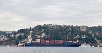 Cargo ship runs ashore in Istanbul's Bosphorus