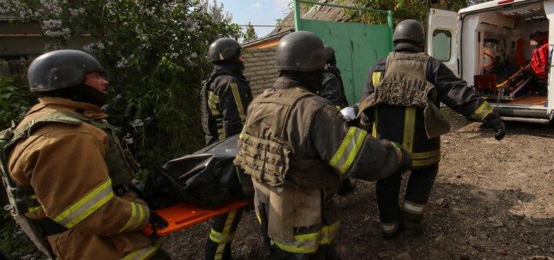 KIEV: TWO KILLED BY ARTILLERY FIRE IN RUSSIA