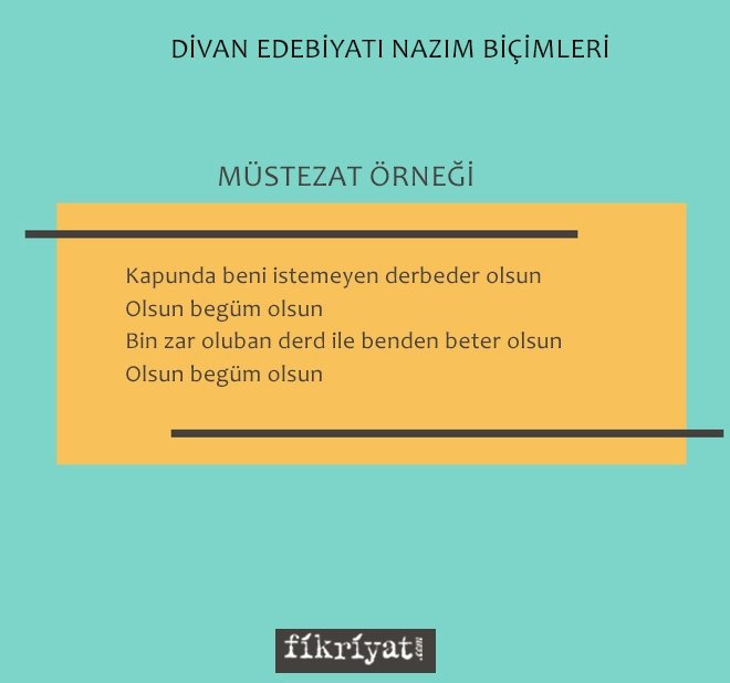 MÜSTEZAT NEDİR? MÜSTEZAT ÖRNEĞİ