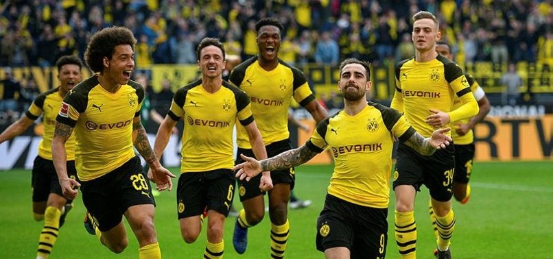 LATE ALCACER DOUBLE SENDS DORTMUND TWO POINTS CLEAR AT TOP