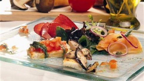 Bresaola, Domatesli ve Mantarlı Bruschetta