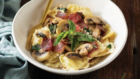 Mantarlı Pastırmalı Ravioli