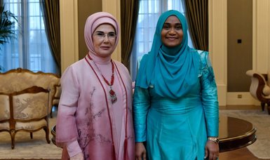 Turkish, Maldivian first ladies share sorrow for Palestine