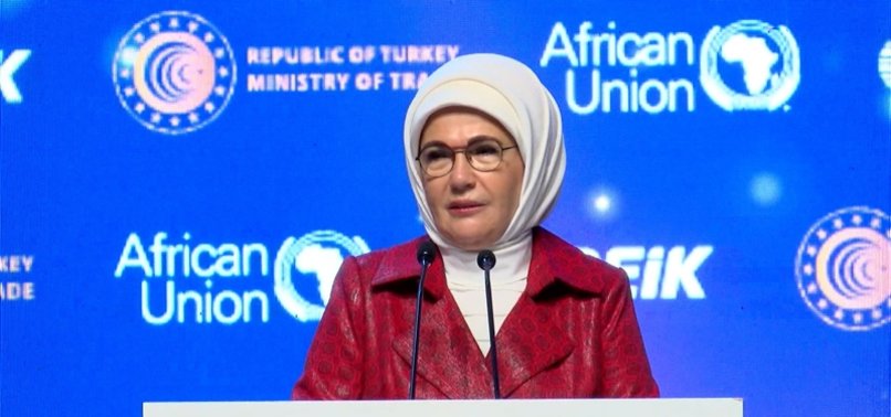 TURKEYS FIRST LADY URGES POLICIES TO PROMOTE WOMENS EDUCATION, EMPLOYMENT