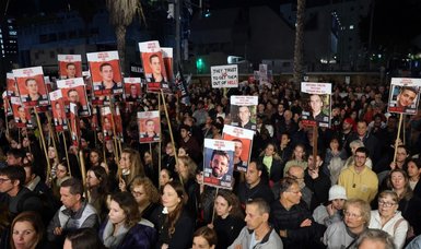 Thousands of Israelis gather in Tel Aviv to call for resignation of Prime Minister Benjamin Netanyahu