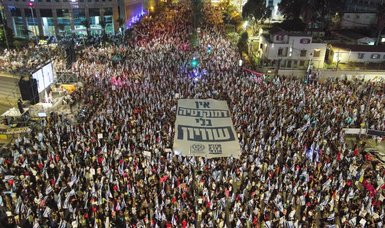 Tens of thousands protest again against government in Israel
