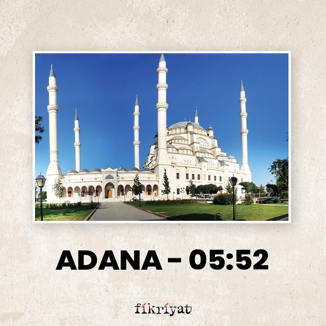 Adana Kurban bayramı namazı saati 2024