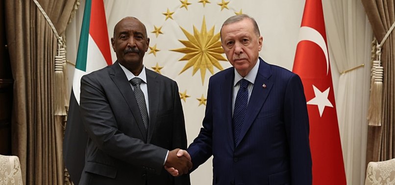 TÜRKIYES PRESIDENT ERDOĞAN MEETS WITH CHAIRMAN OF SOVEREIGNTY COUNCIL OF SUDAN