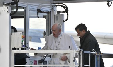 Pope uses elevator to board plane ahead of Malta trip