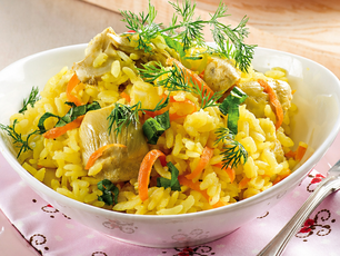 Enginarlı Safranlı Pilav