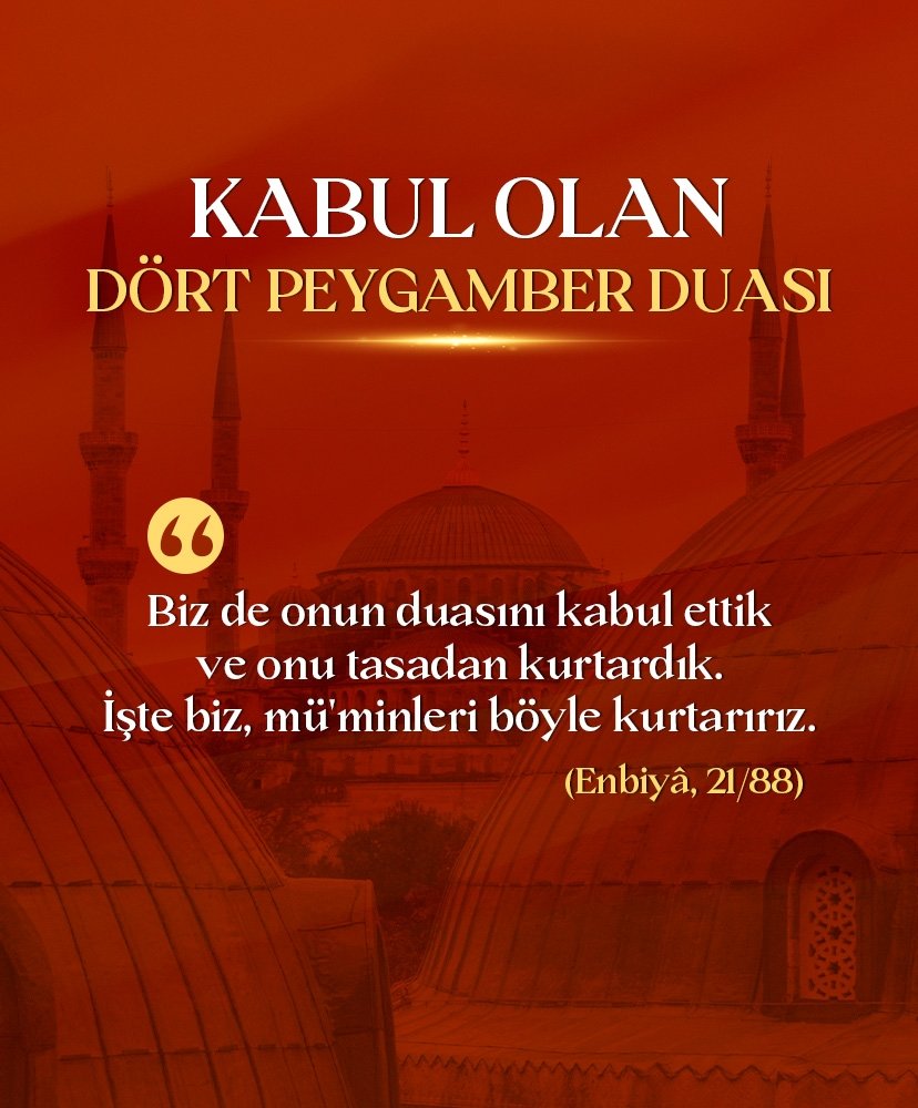 Kabul olan dört peygamber duası