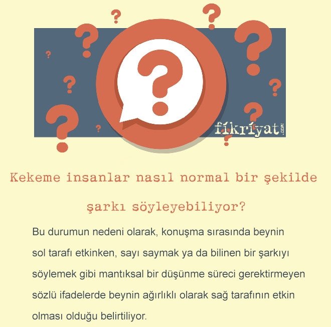 Kekeme insanlar nasıl normal bir şekilde şarkı söyleyebiliyor?