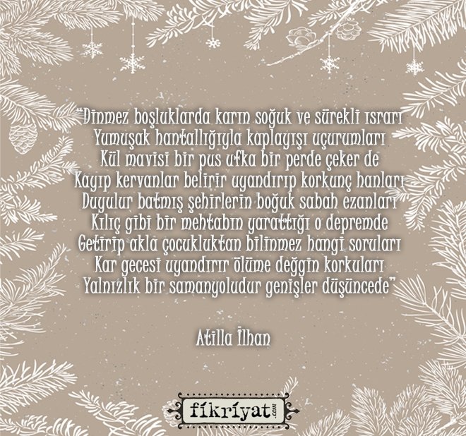 Attila İlhan – Kar Kasidesi