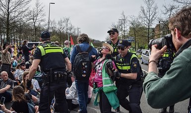 Climate activist Greta Thunberg detained twice at Dutch protest