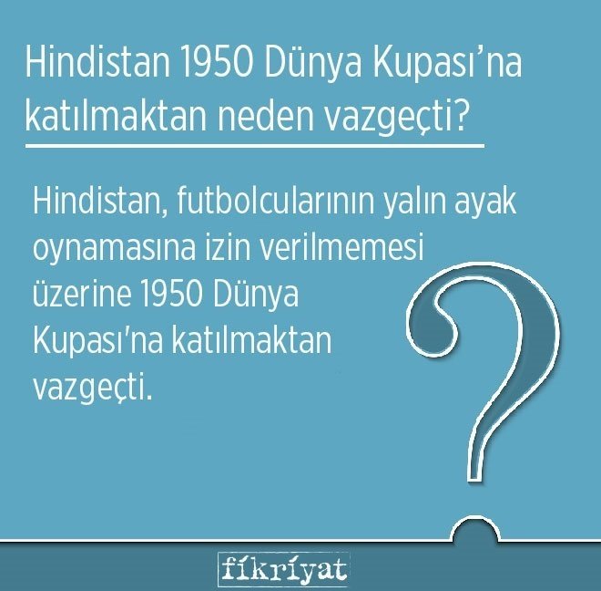 Hindistan 1950 Dünya Kupası’na katılmaktan neden vazgeçti?