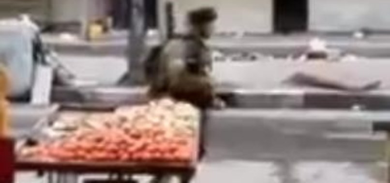 ISRAELI COMMANDER STEALING APPLES CAUGHT ON VIDEO