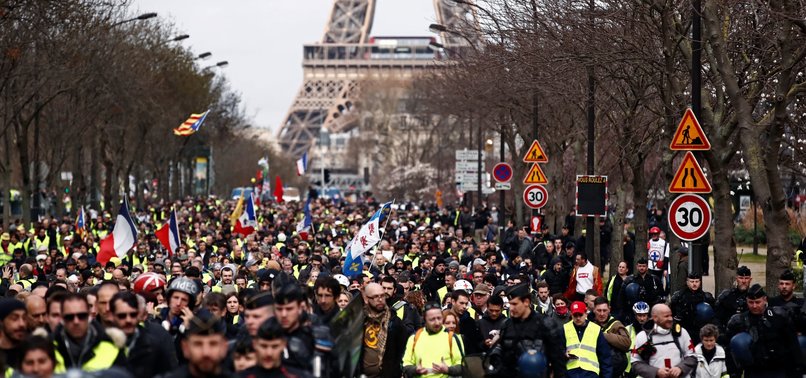 FRENCH YELLOW VESTS PROTEST FOR 16TH STRAIGHT WEEKEND