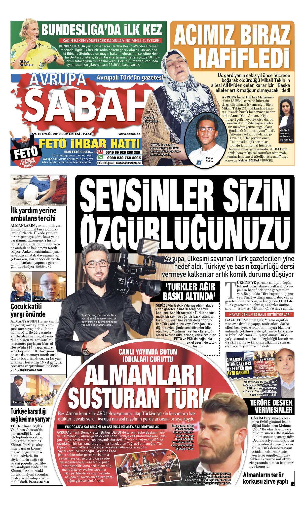 İşte Merkel yönetimini rahatsız eden SABAH AVRUPA manşetleri