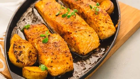 Fırında Somon ve Patates