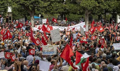 Thousands rally against Tunisian leader Kais Saied's power grab
