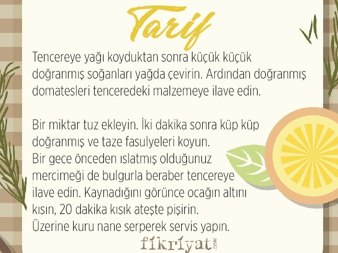TAZE FASULYE ÇORBASI TARİFİ