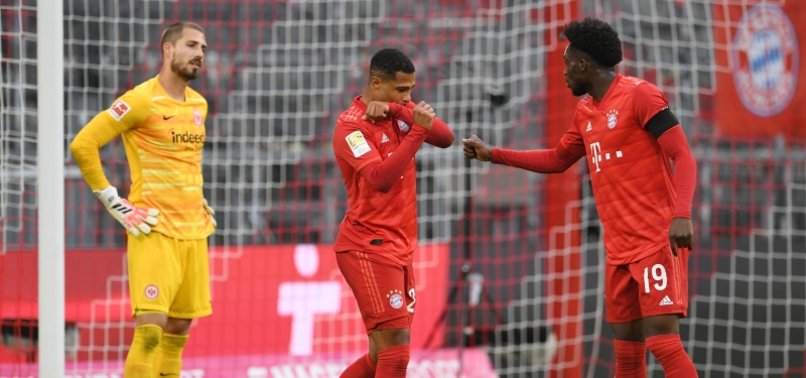 BAYERN CRUISE PAST FRANKFURT 5-2 TO STAY ON TITLE TRACK