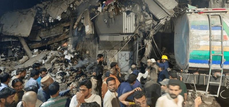 4 firefighters killed in blazing factory collapse in southern Pakistan
