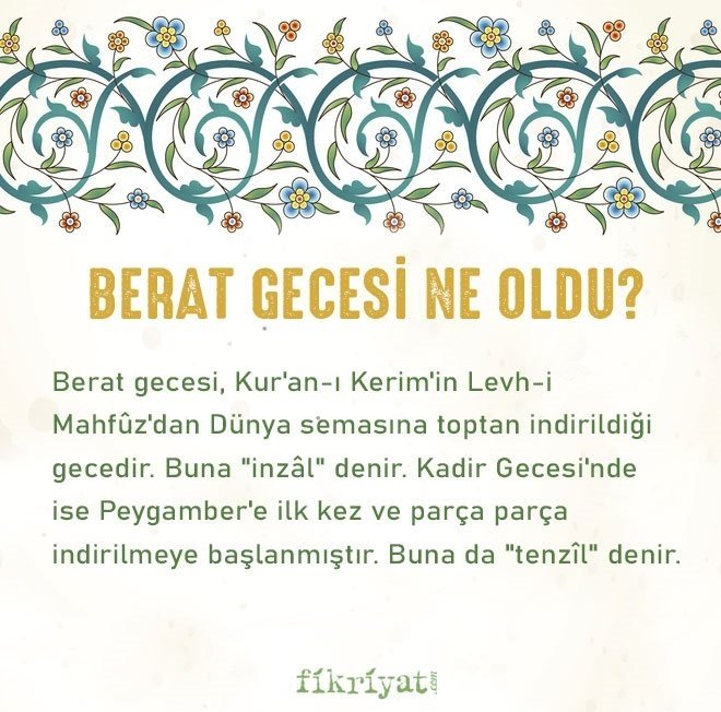 BERAT GECESİ NE OLDU?