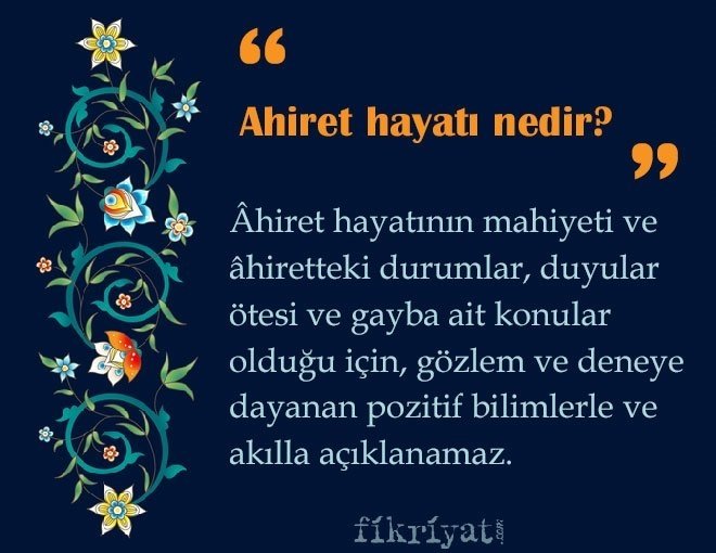 Ahiret hayatı nedir?