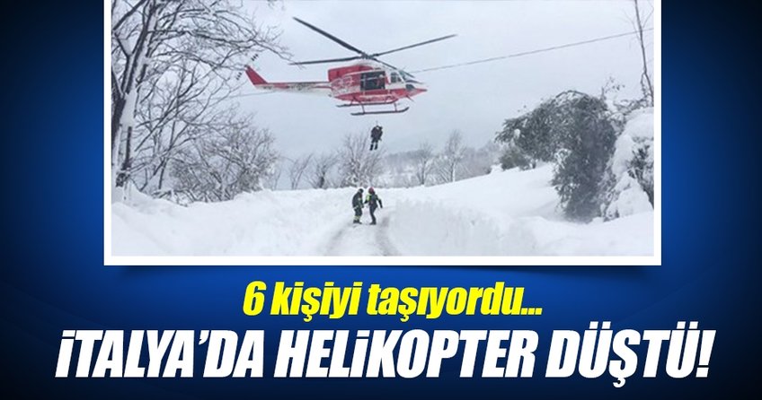İtalya’da helikopter düştü