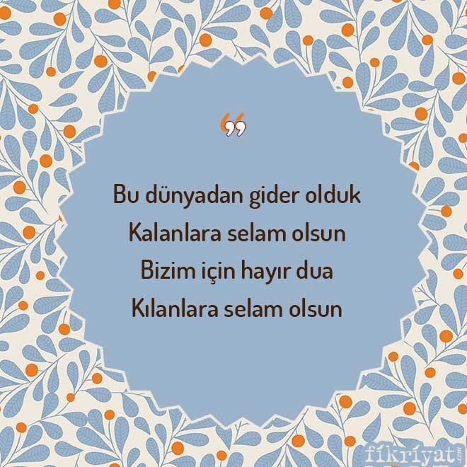 KALANLARA SELAM OLSUN