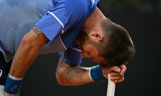 Djokovic hit in head by bottle after beating Moutet in Rome