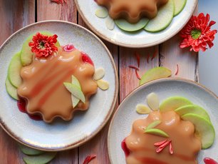Tuzlu Karamel, Panna Cotta, Yeşil Elma İle